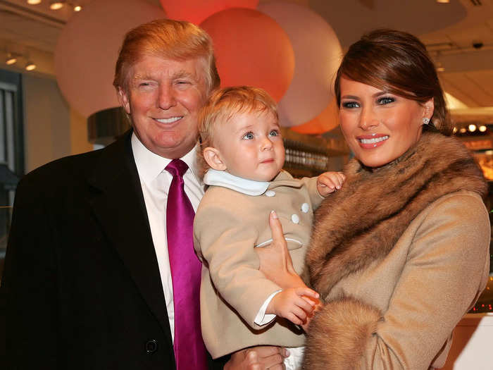 March 20, 2006: They welcomed their son, Barron, together.