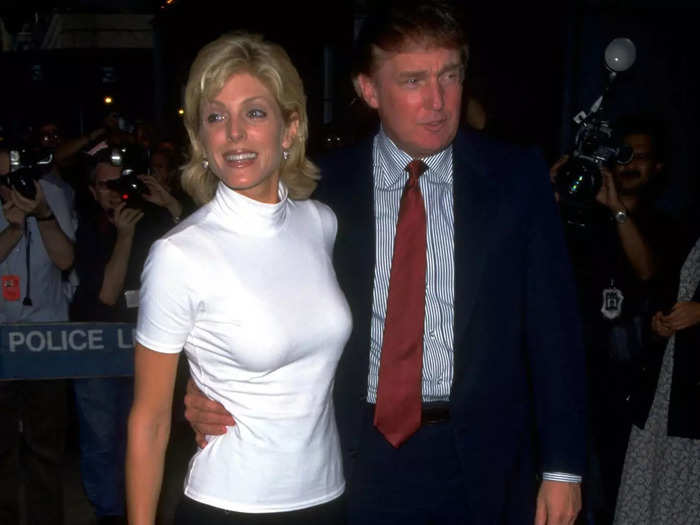 1999: Trump and his second wife, Marla Maples, finalized their divorce.