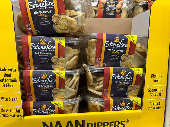 The Stonefire naan dippers are perfect for charcuterie boards or mezze platters.  