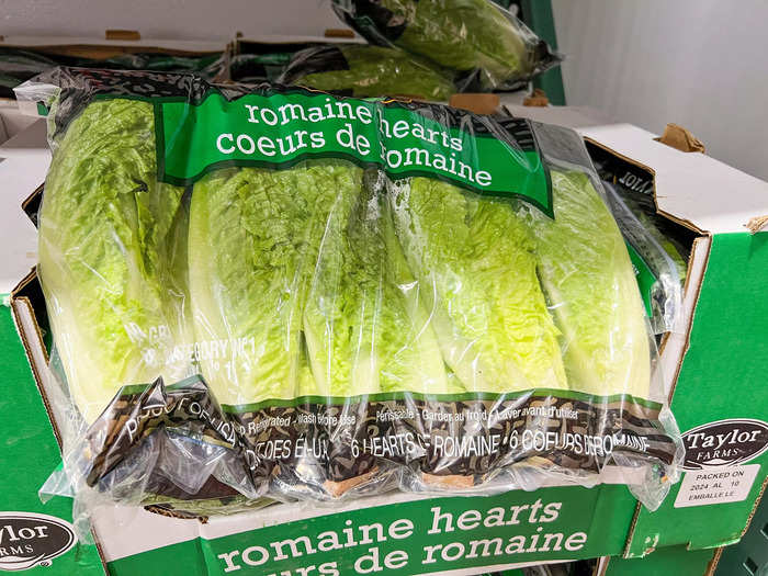 Buying produce in bulk is risky, but we always finish a bag of Taylor Farms romaine hearts.