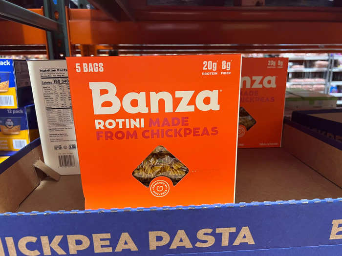 The Banza rotini pasta made from chickpeas adds protein to vegetarian meals.