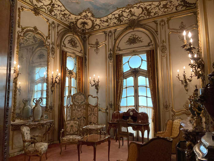 The ground floor also included an 18th-century-style French salon where Louise would occasionally have tea with guests or spend time alone.