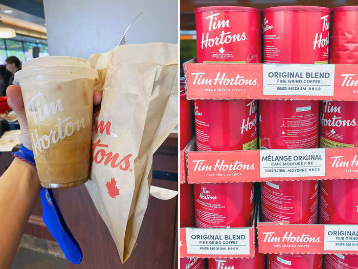 In the coffee section, I noticed the store carried coffee from Tim Horton