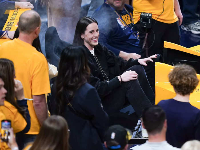 On April 26, Clark supported McCaffery and the Indiana Pacers at their playoff game.