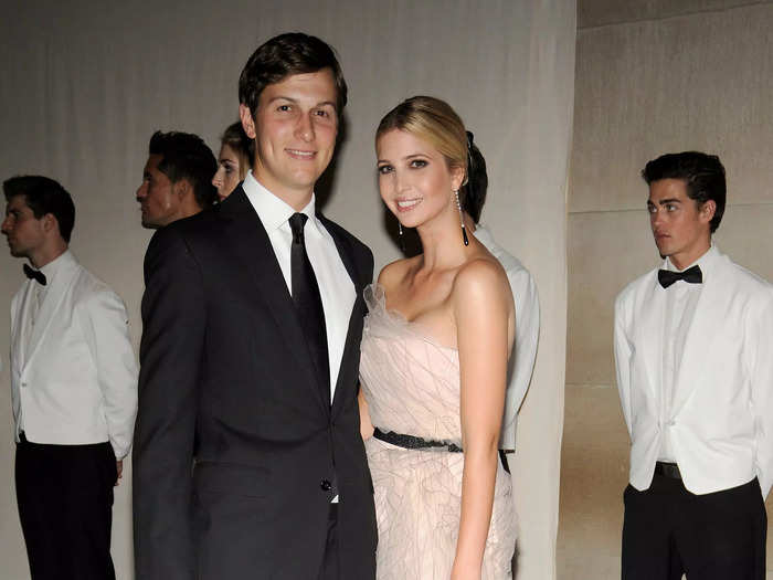 Jared Kushner accompanied Ivanka to the Met Gala for the first time that same year.