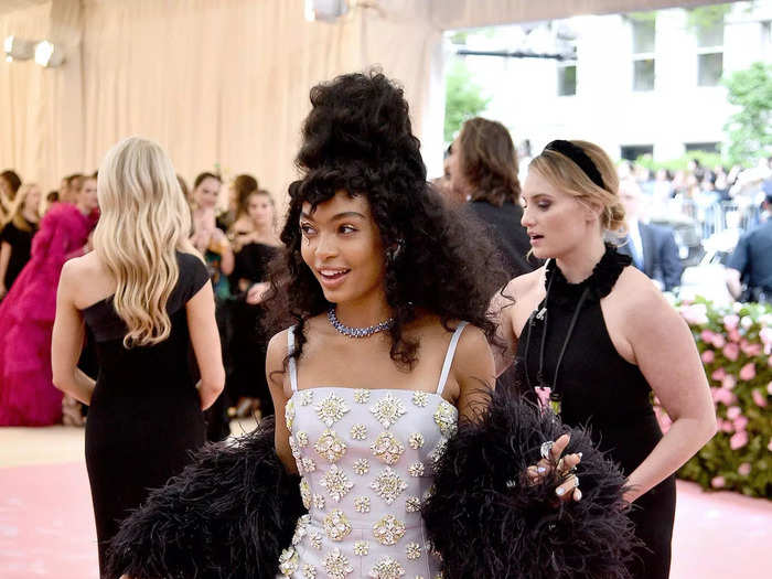 Yara Shahidi went with a custom Prada ensemble for the 2019 Met Gala.