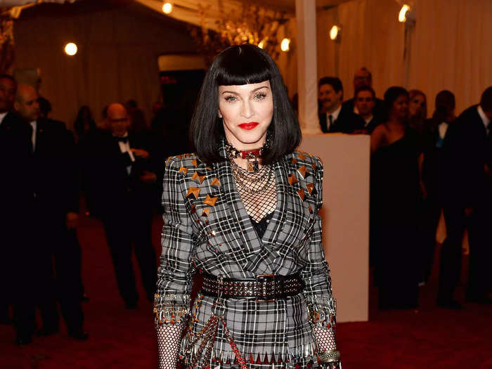 In 2013, Madonna sported a black bob and a Givenchy by Ricardo Tisci ensemble for the "PUNK: Chaos to Couture" theme.