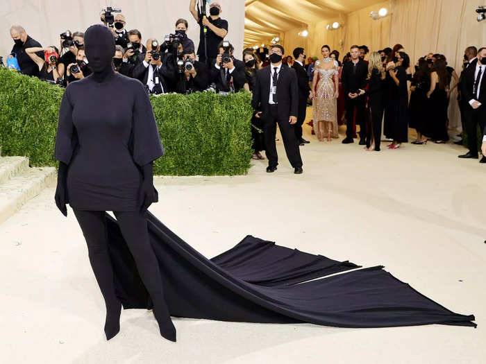 Kardashian wore another meme-worthy ensemble to the 2021 Met Gala celebrating "In America: A Lexicon of Fashion."