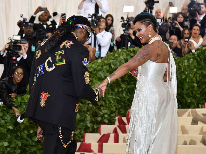 2 Chainz made a daring move at the 2018 gala by proposing to his longtime girlfriend Kesha Ward on the red carpet.