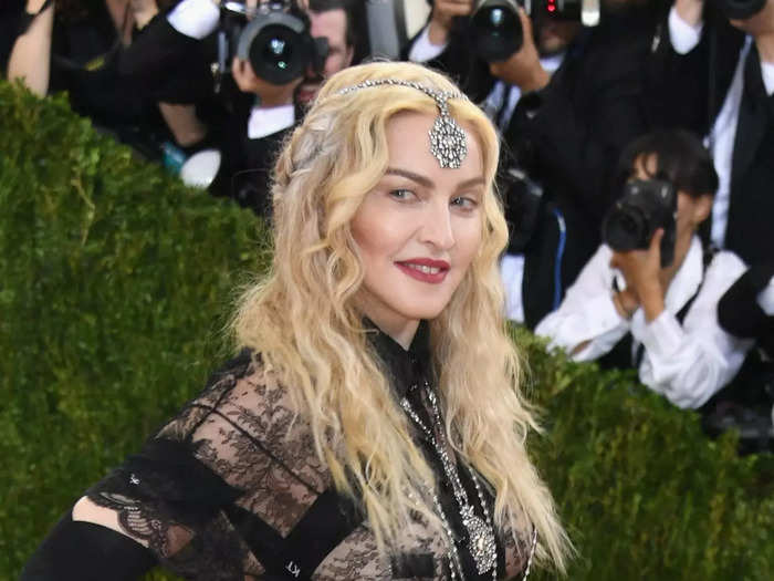 Madonna showed up wearing a whole lot of lace in 2016.