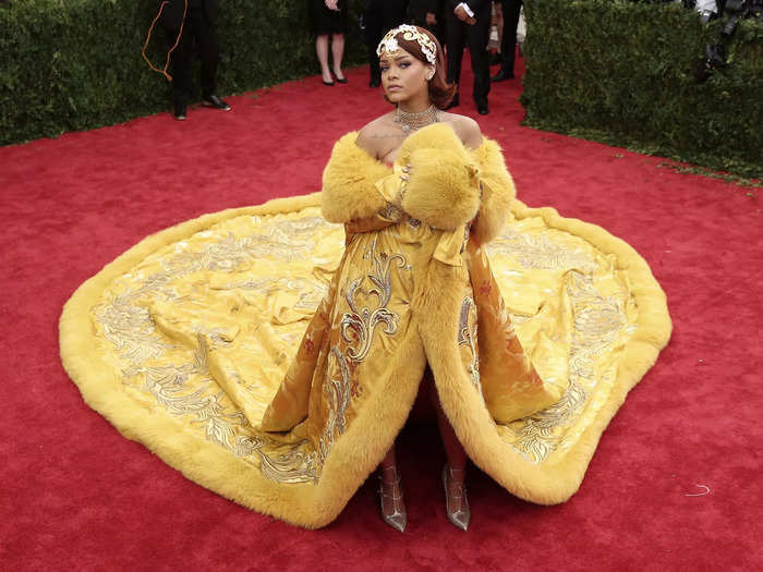 Rihanna stole the show with her yellow dress in 2015.