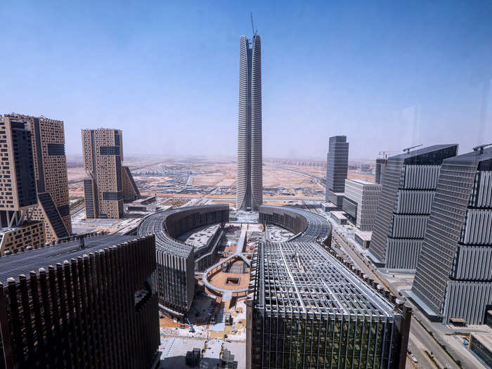 At the center of the city is the Iconic Tower, Africa