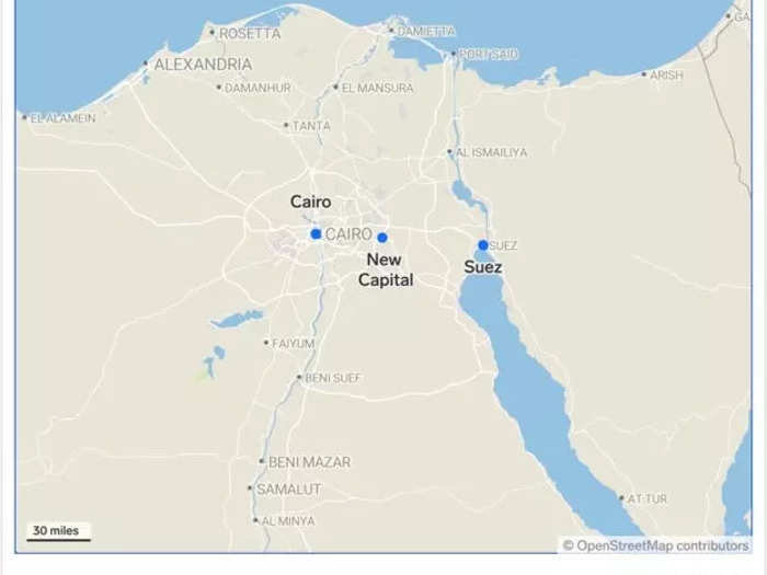 Officials picked a site in the desert, 30 miles east of Cairo