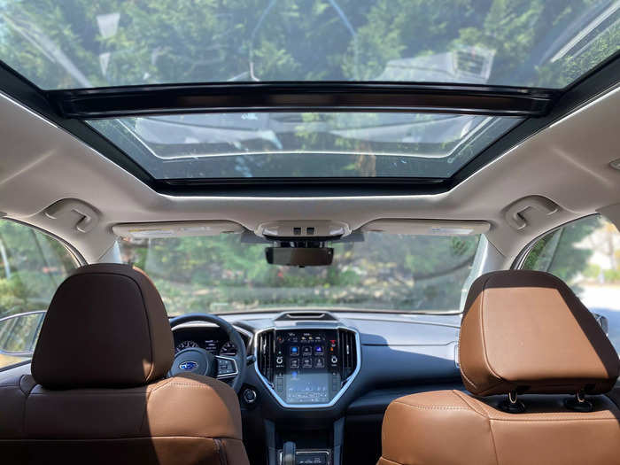 The Ascent can be had with a large, powered panoramic moonroof that fills the cabin with light. 