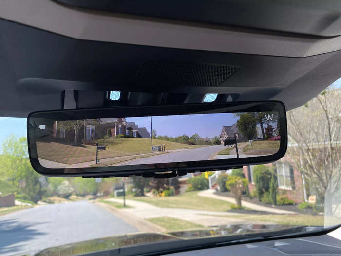The Ascent Touring test car came with an optional rear-vision camera display embedded into the mirror.
