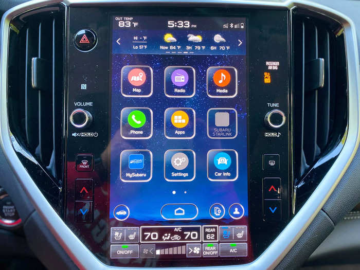 All of those functions have been incorporated into a the touchscreen. 