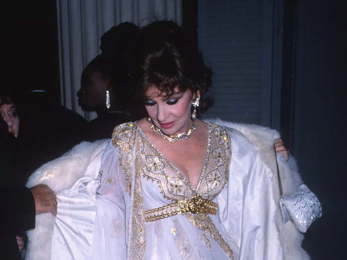Italian actress Gina Lollobrigida was definitely on theme when she wore this ornate white dress to the Met Gala in 1988, titled "From Queen to Empress: Victorian Dress 1837–1877." 