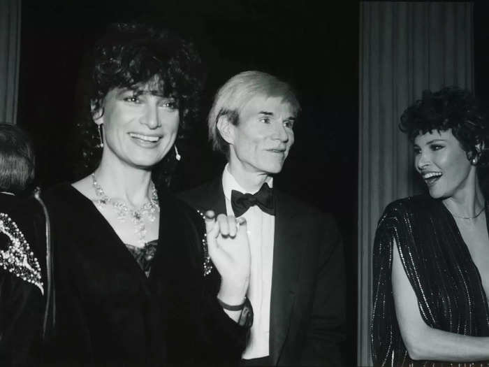 Andy Warhol posed with actors Raquel Welch and Daniela Morera, both of whom were subjects of his Pop Art portraits, at the Met Gala in 1980. 