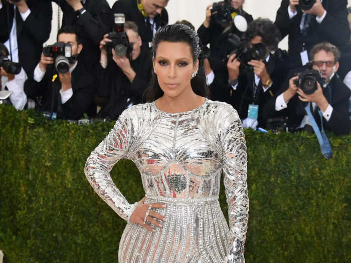 Kim also started to make her mark on the Met Gala red carpet that year.