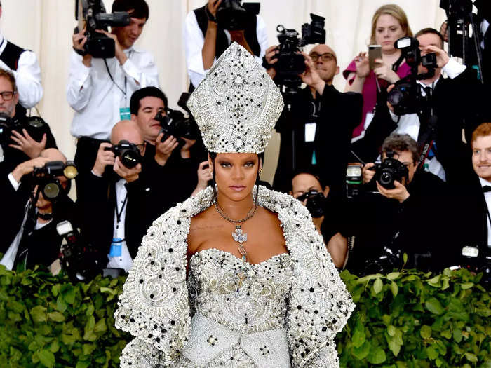 Few could forget the moment Rihanna stepped onto the same red carpet in a papal ensemble.