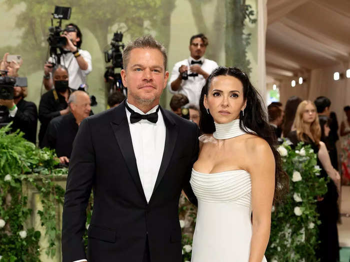 Matt Damon and Luciana Damon kept things simple and chic.