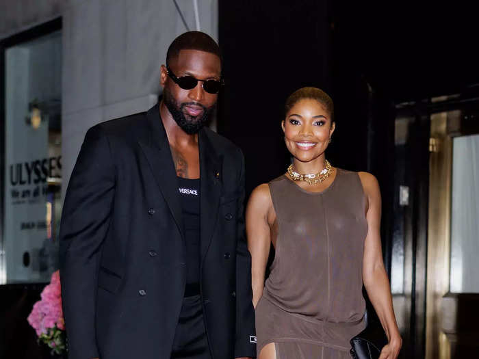 Gabrielle Union and Dwyane Wade swapped their Michael Kors looks for sexier Versace ensembles.