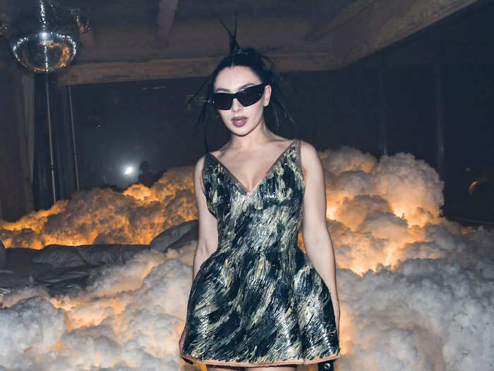 Charli XCX changed into a sophisticated minidress after the Met Gala.