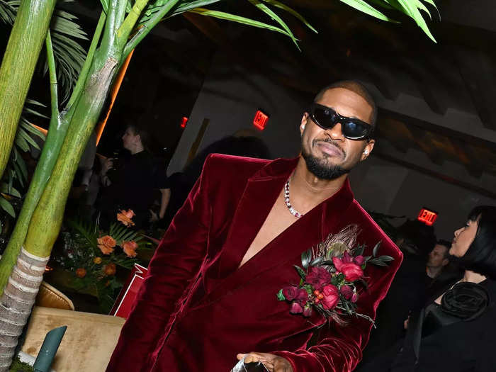 Usher stood out at the Met Gala after-party that he hosted in Times Square.