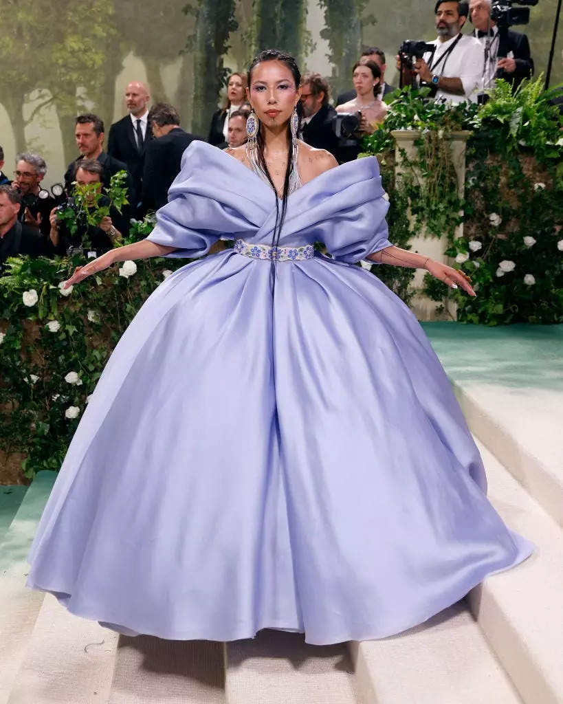 Quannah Chasinghorse attends the 2024 Met Gala.