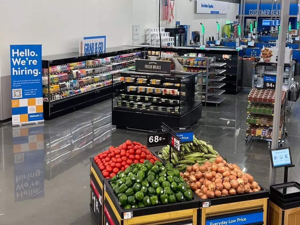 The front end at a new Walmart Neighborhood Market.
