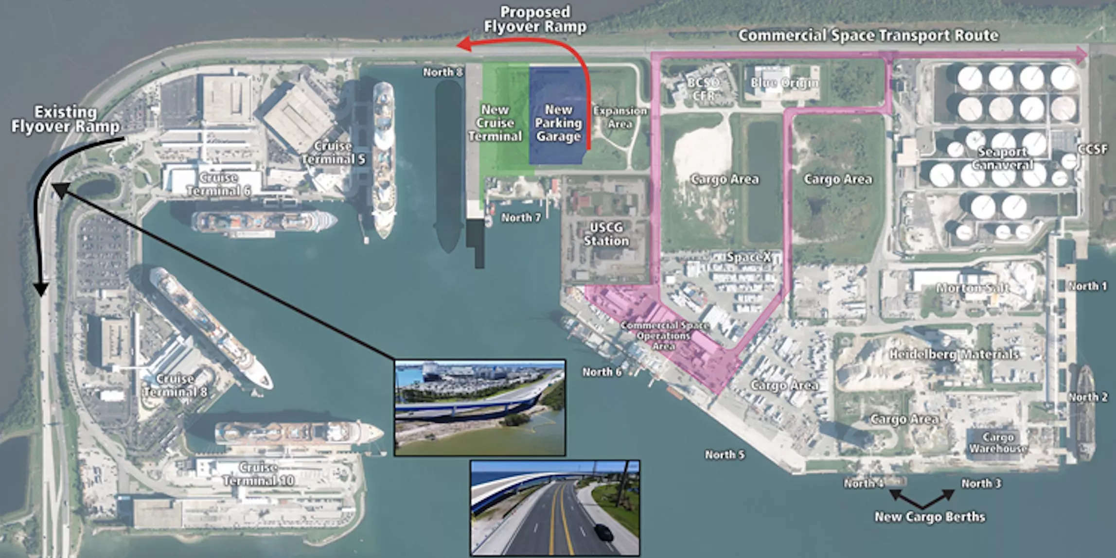 map of proposed cruise terminal