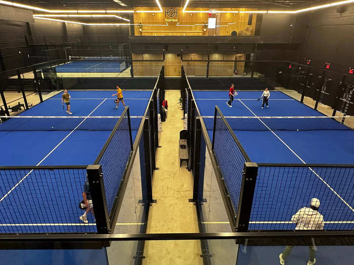 Padel is a blend of tennis and squash.