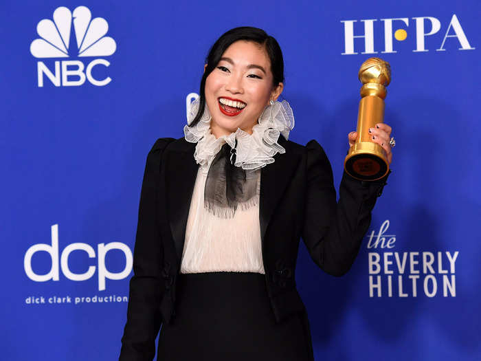 Awkwafina was the first Asian woman to win a Golden Globe for best actress.