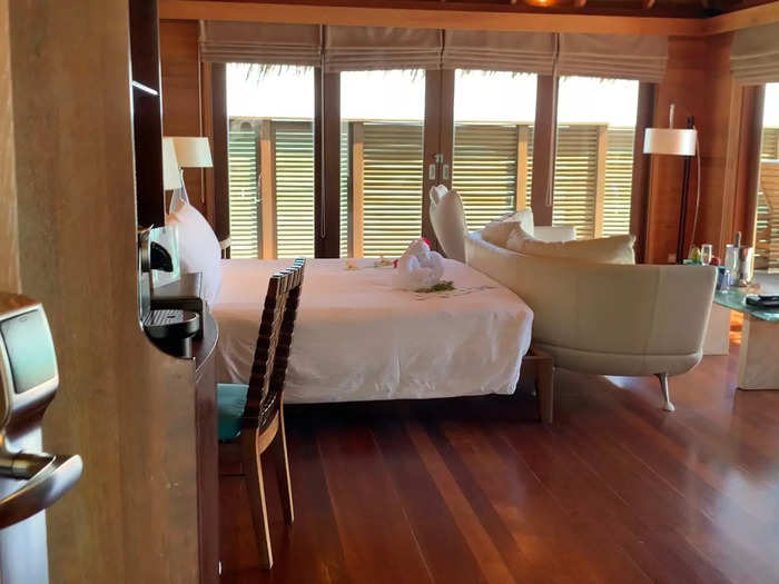 My room at the Conrad Maldives was spacious and luxurious.