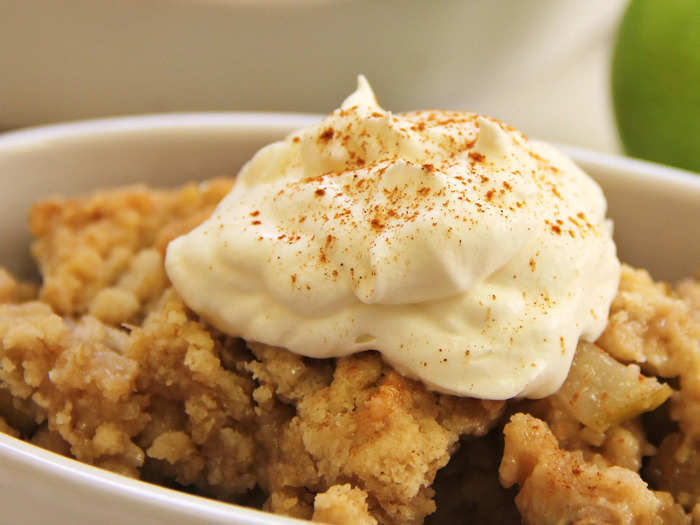 Curb a sweet tooth with a simple and fast apple crisp.