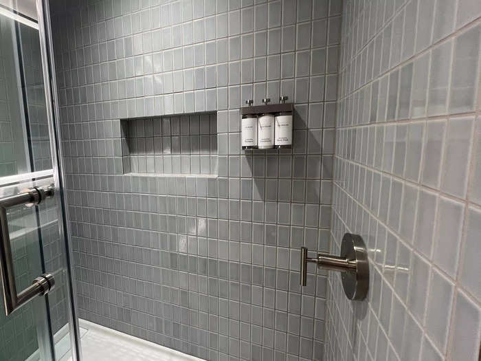 Ragan said the shower is particuarly unique as the shower head and the nob to turn it on and control the temperature are on opposite sides.