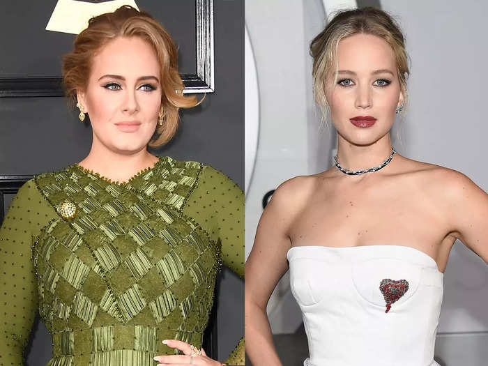Adele and Jennifer Lawrence