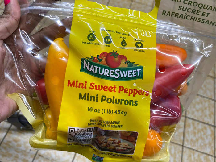 Mini sweet peppers are the perfect on-the-go snack.