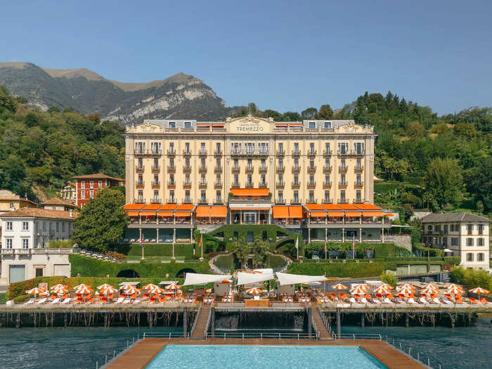 The Grand Hotel Tremezzo sits on the shore of Lake Como.