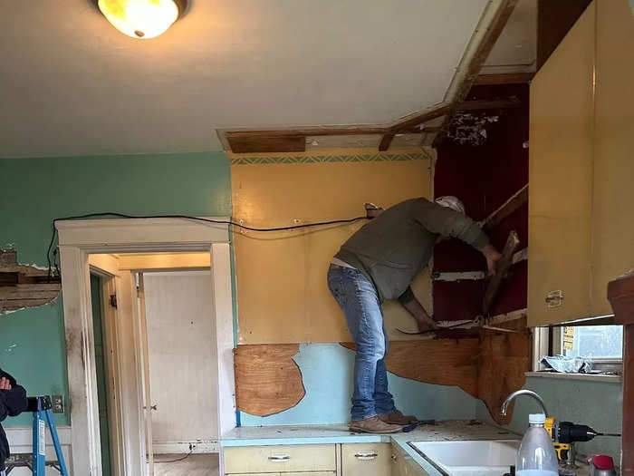 After deep-cleaning the entire house, the biggest project so far was gutting the kitchen. 
