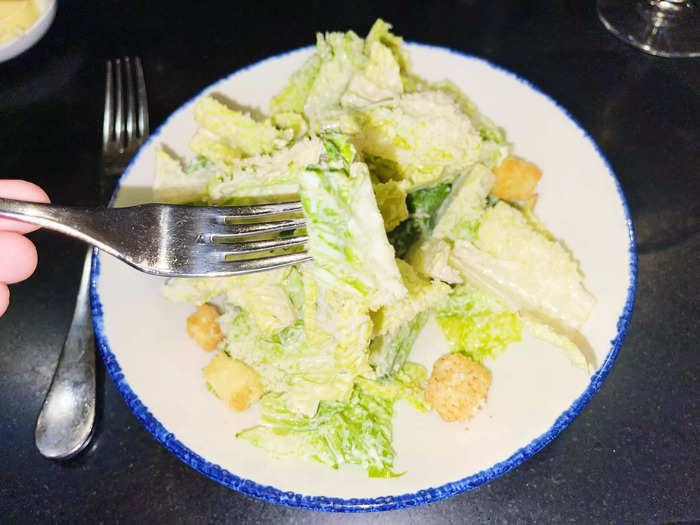 I liked the side Caesar salad more than I expected to.