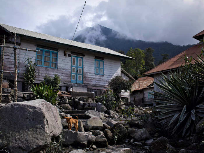 Nearly 30,000 villagers were told by the government that all homes within a 3.4-kilometer radius of the volcano were too dangerous to live in.