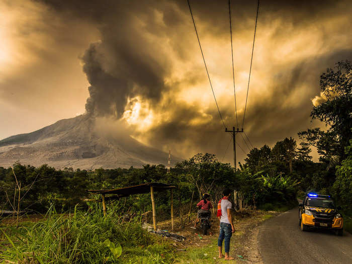 Mount Sinabung in North Sumatra was dormant for 400 years before its eruption in August 2010.