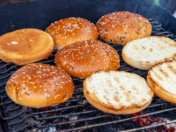 Add mayonnaise to your buns before grilling them.