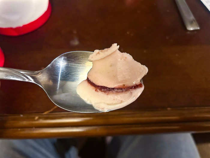The strawberries-and-cream premium ice cream was indeed my favorite product. 