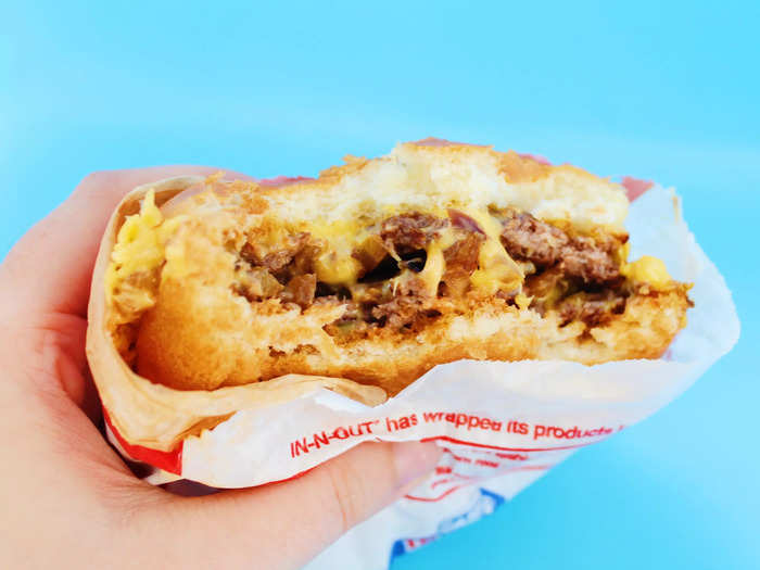 Of all the burgers I tried, I thought the In-N-Out double cheeseburger packed the most flavor for the best price.