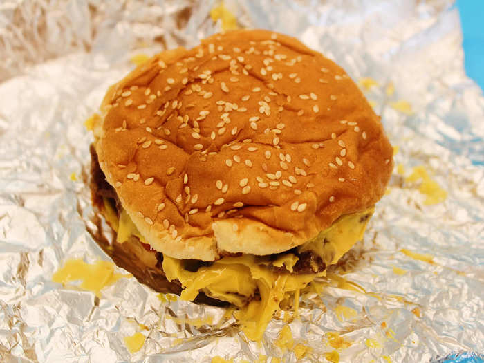 My fourth-favorite double cheeseburger was from Five Guys.