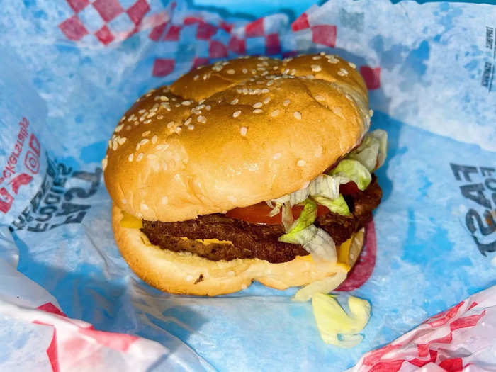 In sixth place was the double-decker burger with cheese from Checkers.
