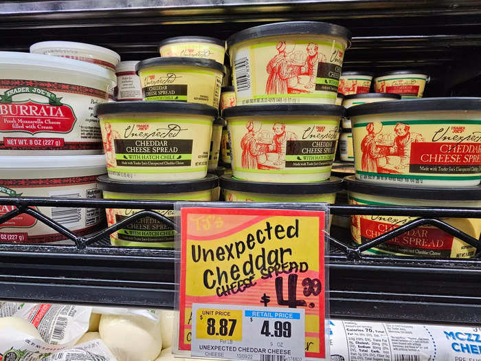 The Unexpected-cheddar-cheese spread is unsurprisingly good.