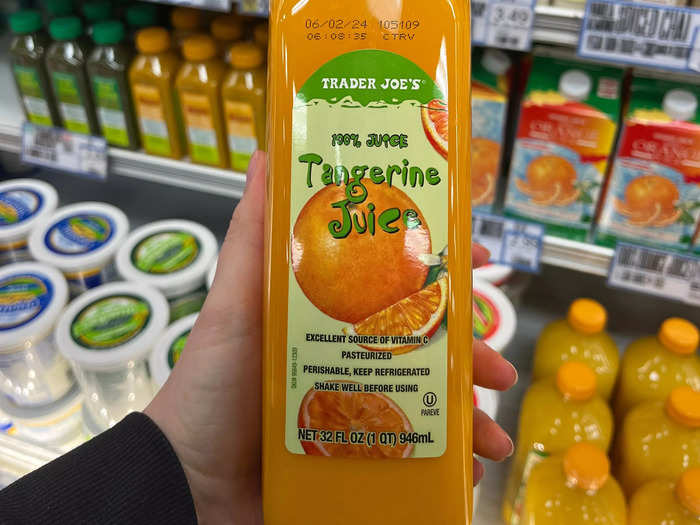 Tangerine juice: $3.49